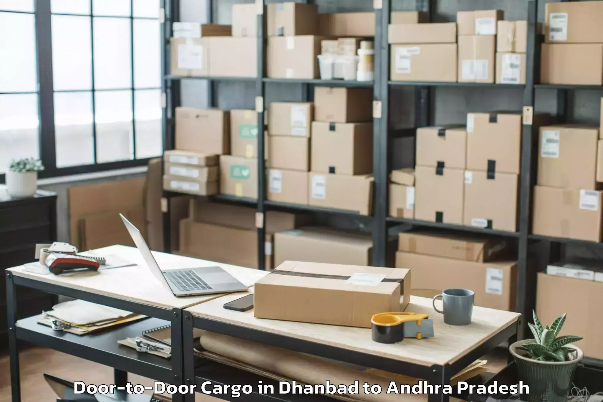 Top Dhanbad to Voletivaripalem Door To Door Cargo Available